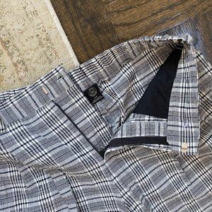 Wide leg plaid pants